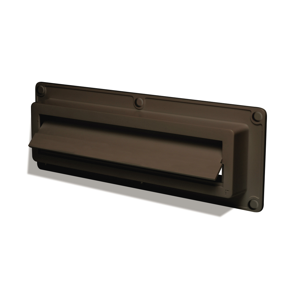 Open Ecoflap the draught proof letter plate in chocolate brown